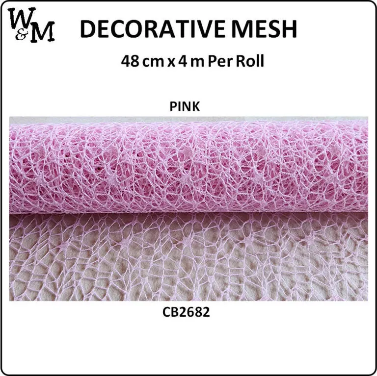 Disc - Decorative Mesh Pink 48cmx4m
