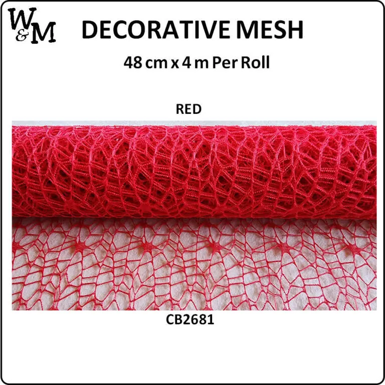 Disc - Decorative Mesh Red 48cmx4m