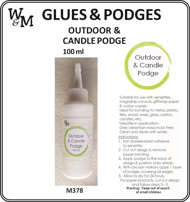 Disc - Podge 100ml outdoor & candle