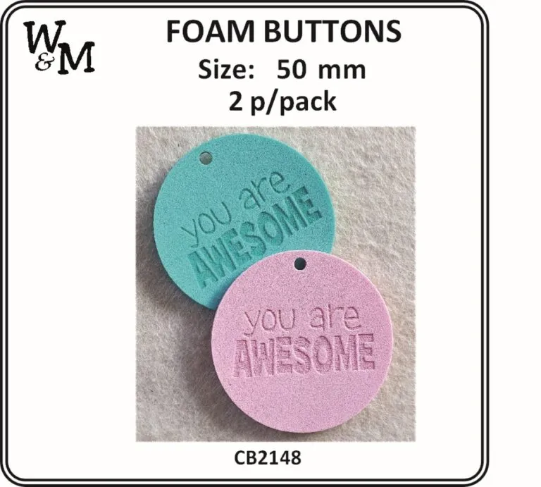 Foam Buttons You Are Awesome 50mm 2pp