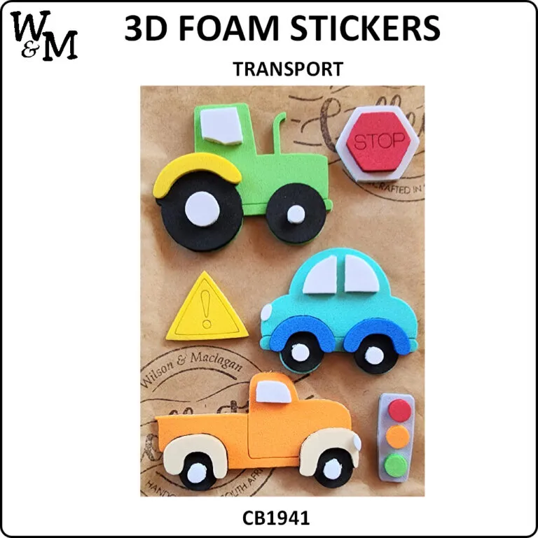 Foam sticker 3D transport