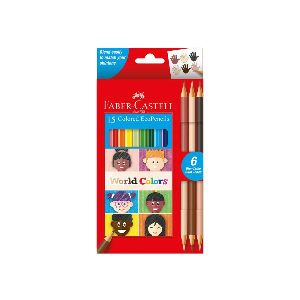 [092633313299] Pencil Colouring Econo World Colours 15`s