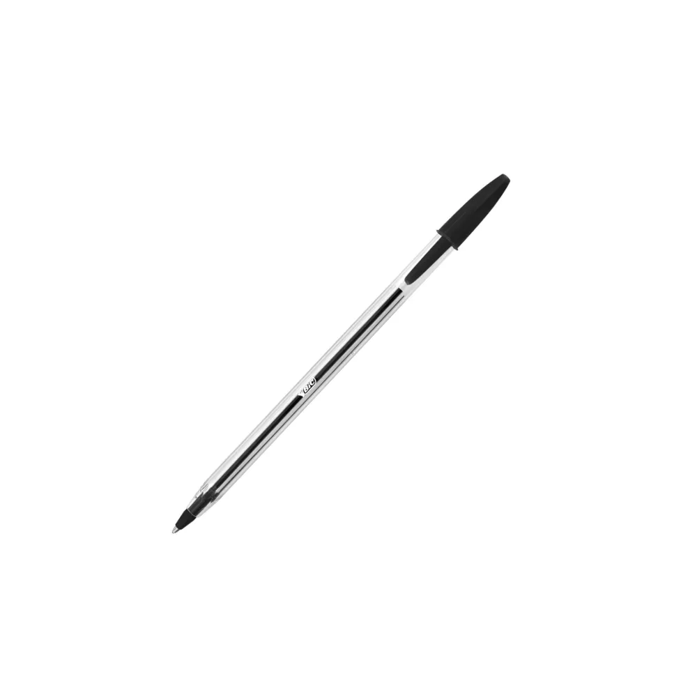 Pen Bic Crystal Med Black Single