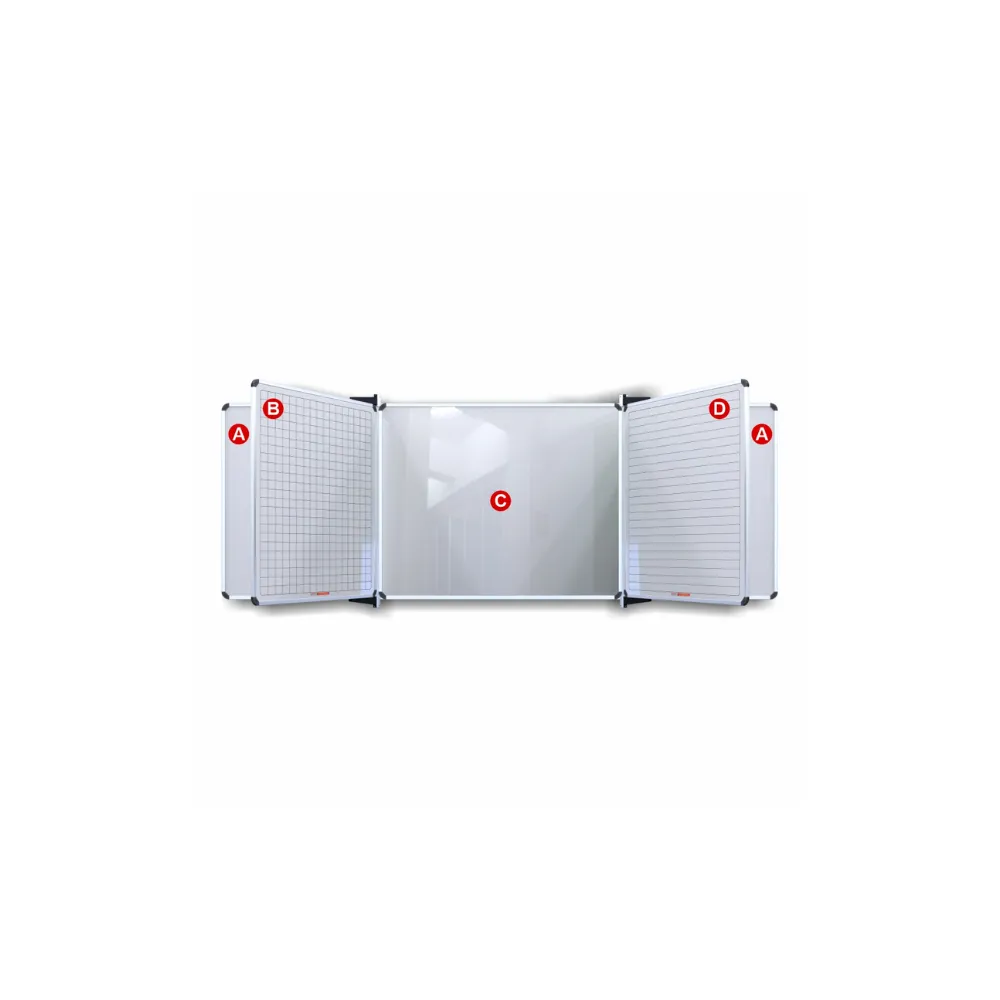 [157] Educational Magnetic Whiteboard (1220x1210-Squares and Lines-Swing Leaf-Option B) - Parrot