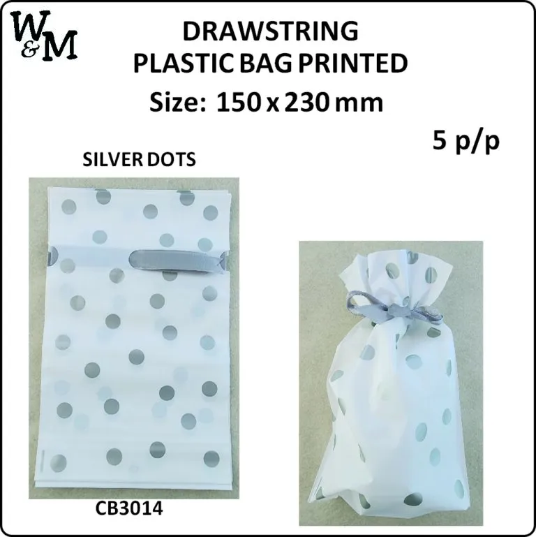Gift Bag Silver Dots 150x230 5pp
