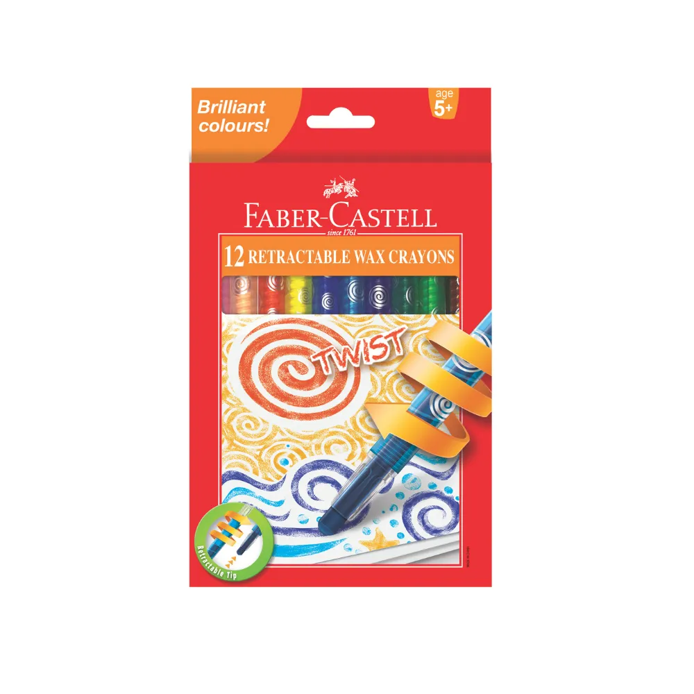 Wax Crayon Twist 12`s Retractable - Faber-Castell