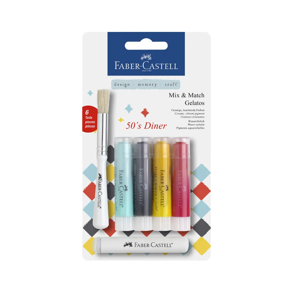 [4005401218081] Water Soluble Crayon 4 Shades of 50`s Faber-Castell