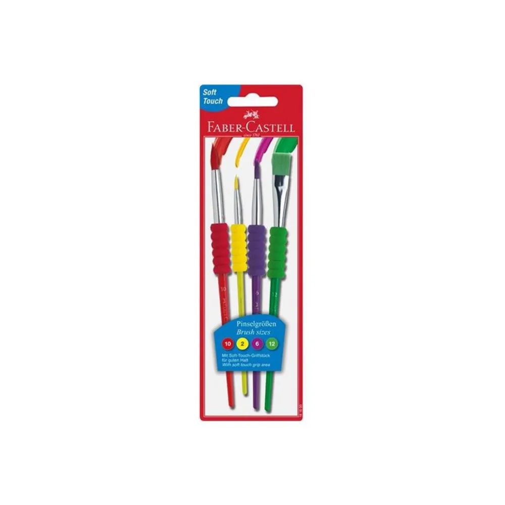 Paint brush set 4`s Faber bright (10)