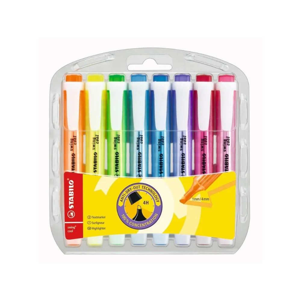 Highlighter Swing Cool Wallet 8`s - Stabilo