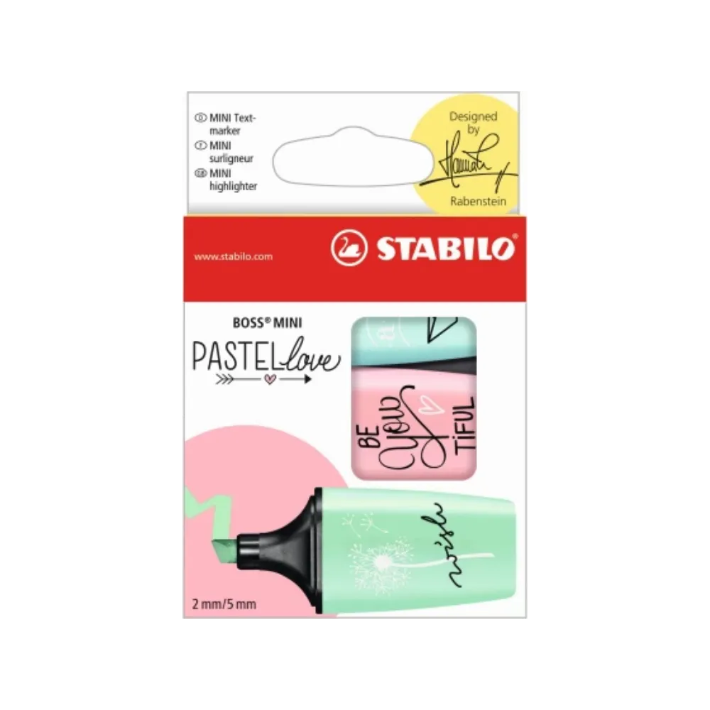 Highlighter Stabilo Mini Pastel 3`s 