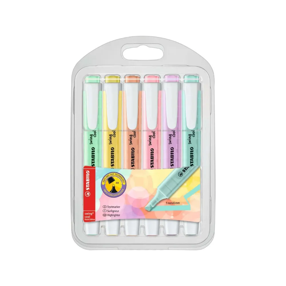 Highlighter Swing Cool Pastel 6`s - Stabilo