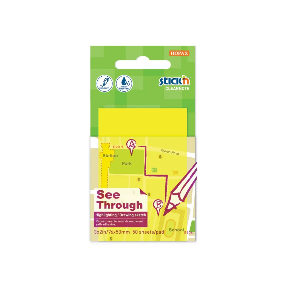 Stick `n Note 76x50mm 50 Sht Lemon