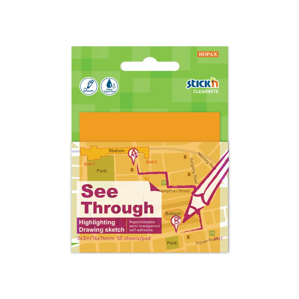 Stick `n Note 76x76mm 50 Sht Orange