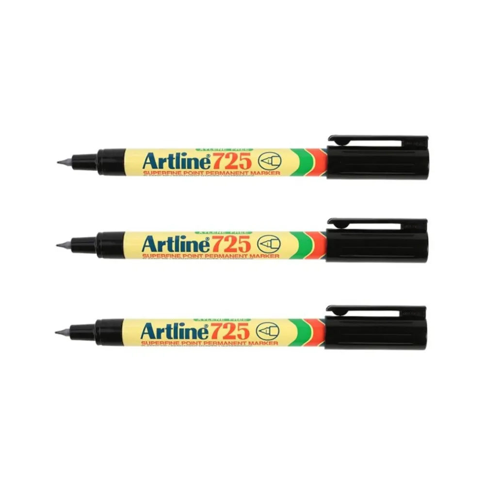 Marker Permanent 725 Black - Artline 