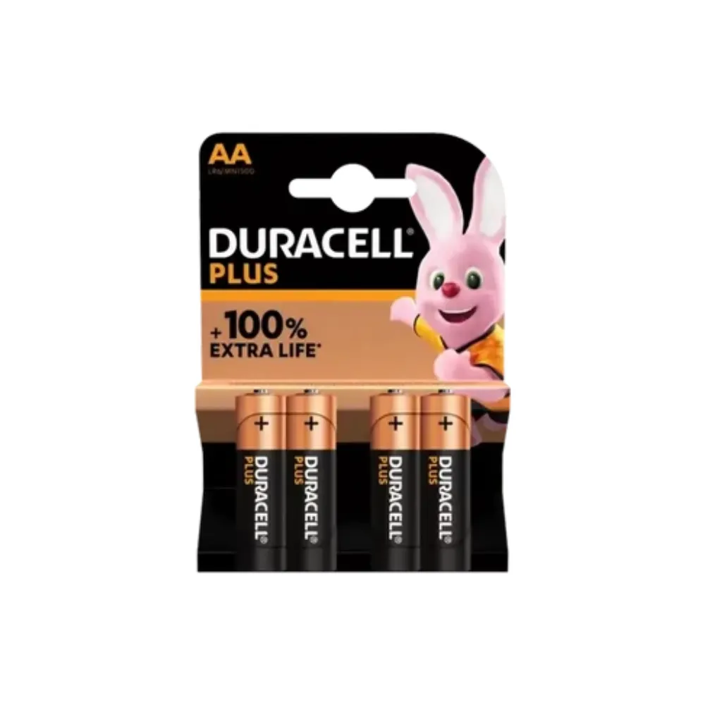 [5000394140851] Battery Plus AA 4`s - Duracell 