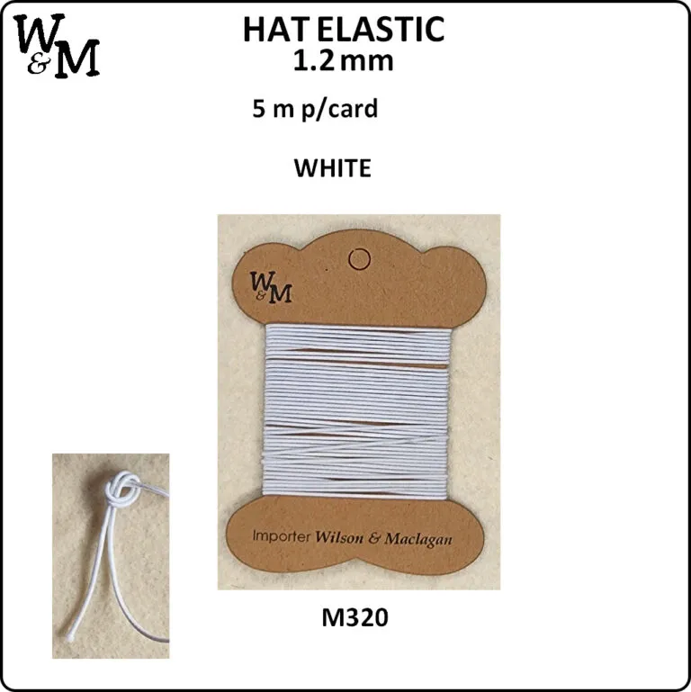 Hat Elastic White 5m