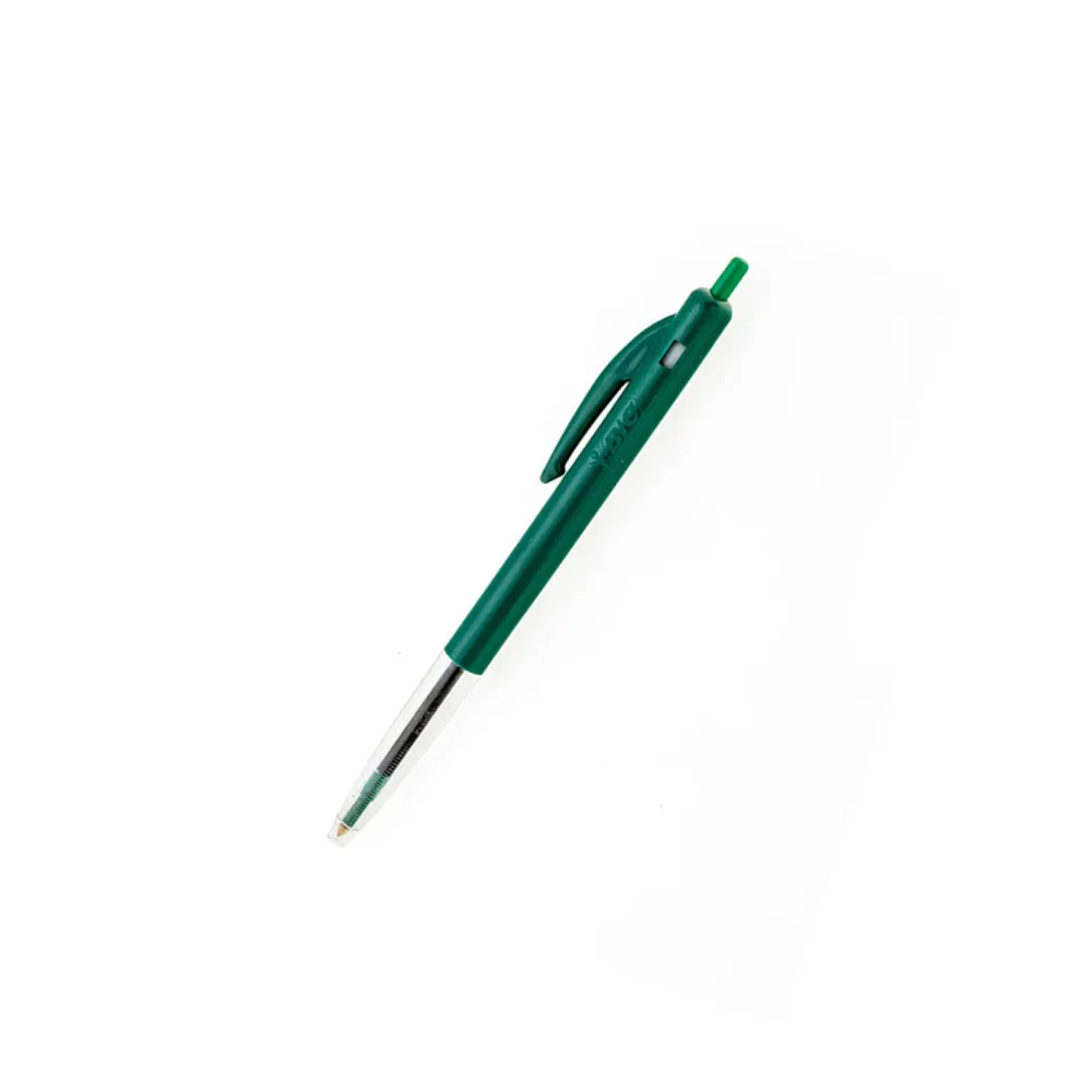 Pen Bic Clic Med Green Single