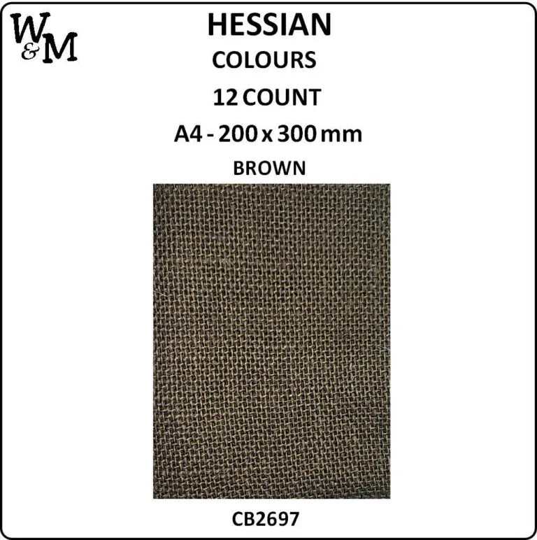 Hessian 12ct Brown A4 - Disc