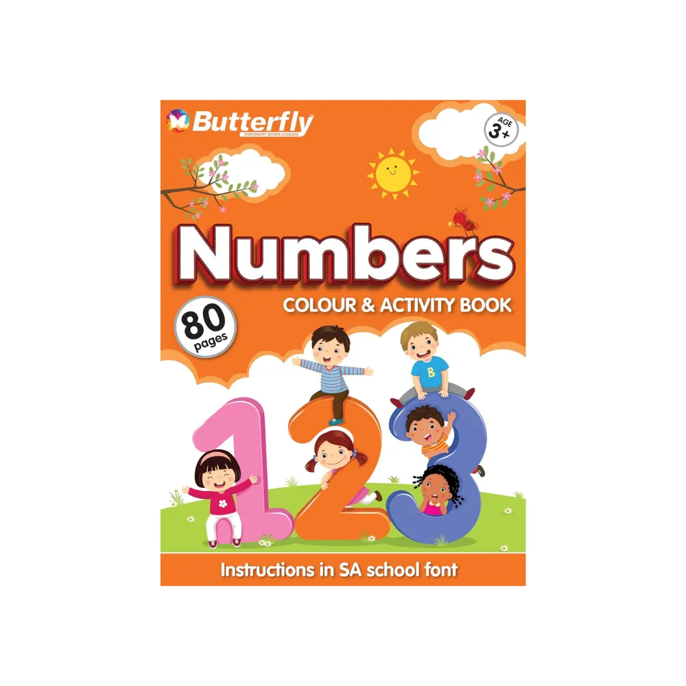 [58] Book Colouring Butterfly - Numbers English 80p