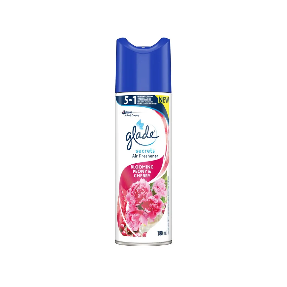 [6001298000738] Air Freshner 180ml Glade Secrets Blooming Peony & Cherry