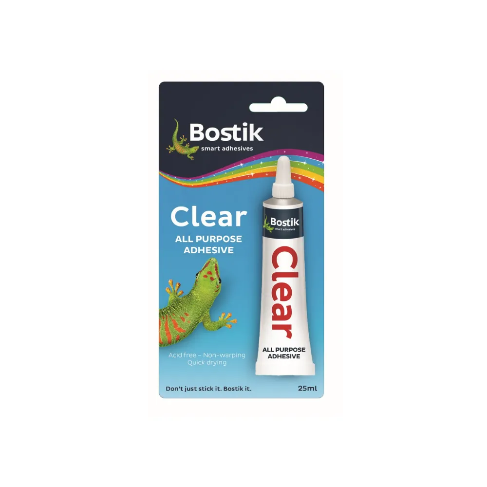 Glue Bostik Clear 25ml Tube Boxed
