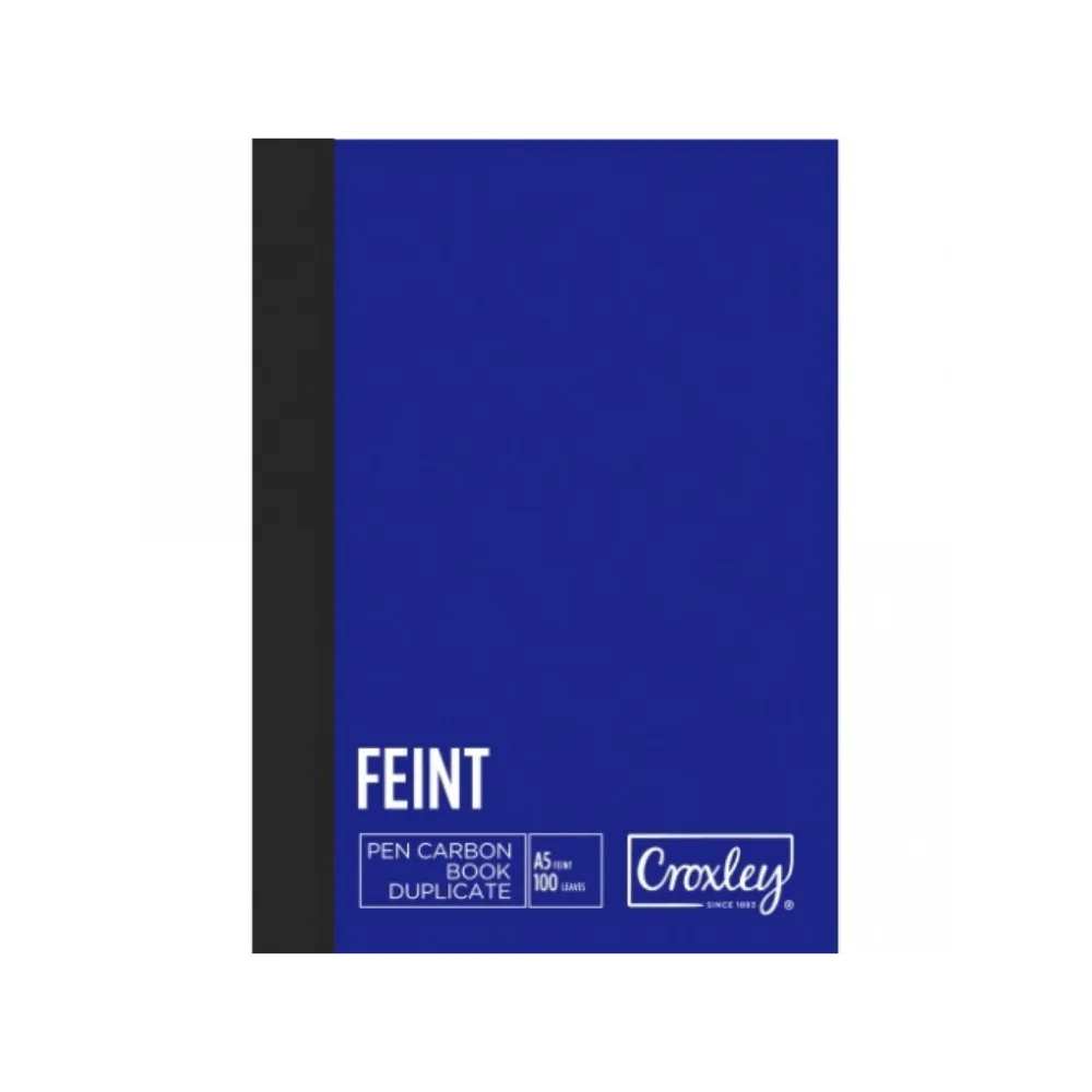 [6001396001866] Book A5 Feint Duplicate JD22 - Croxley 
