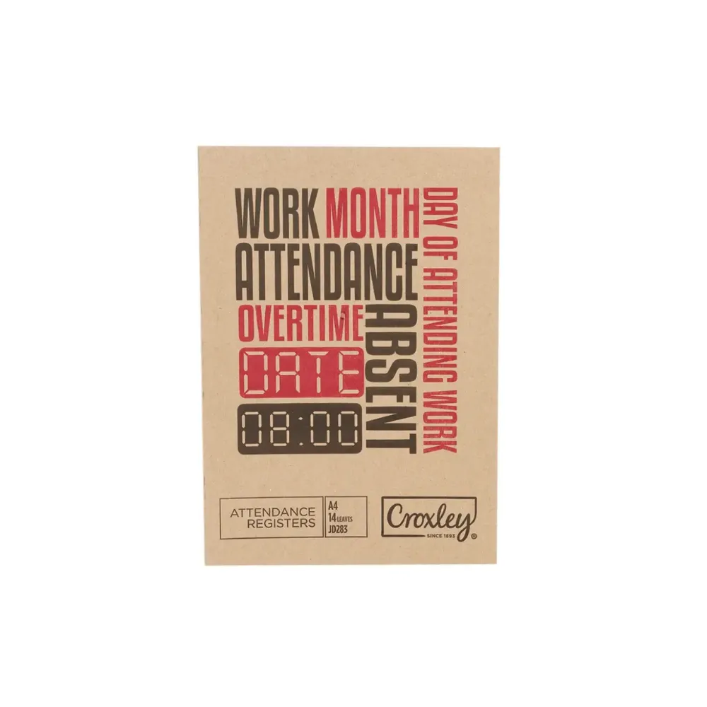 [6001396003662] Book A4 Attendance Register JD283 - Croxley 