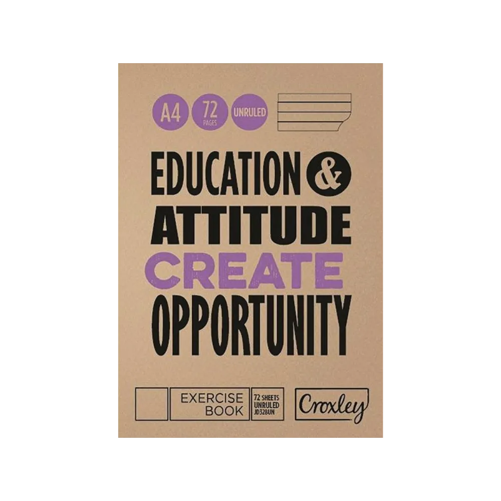 Book A4 Unruled 72p JD328 - Croxley 