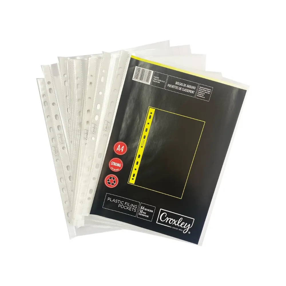 [6001396037742] Filing Pockets A4 100mic - Croxley
