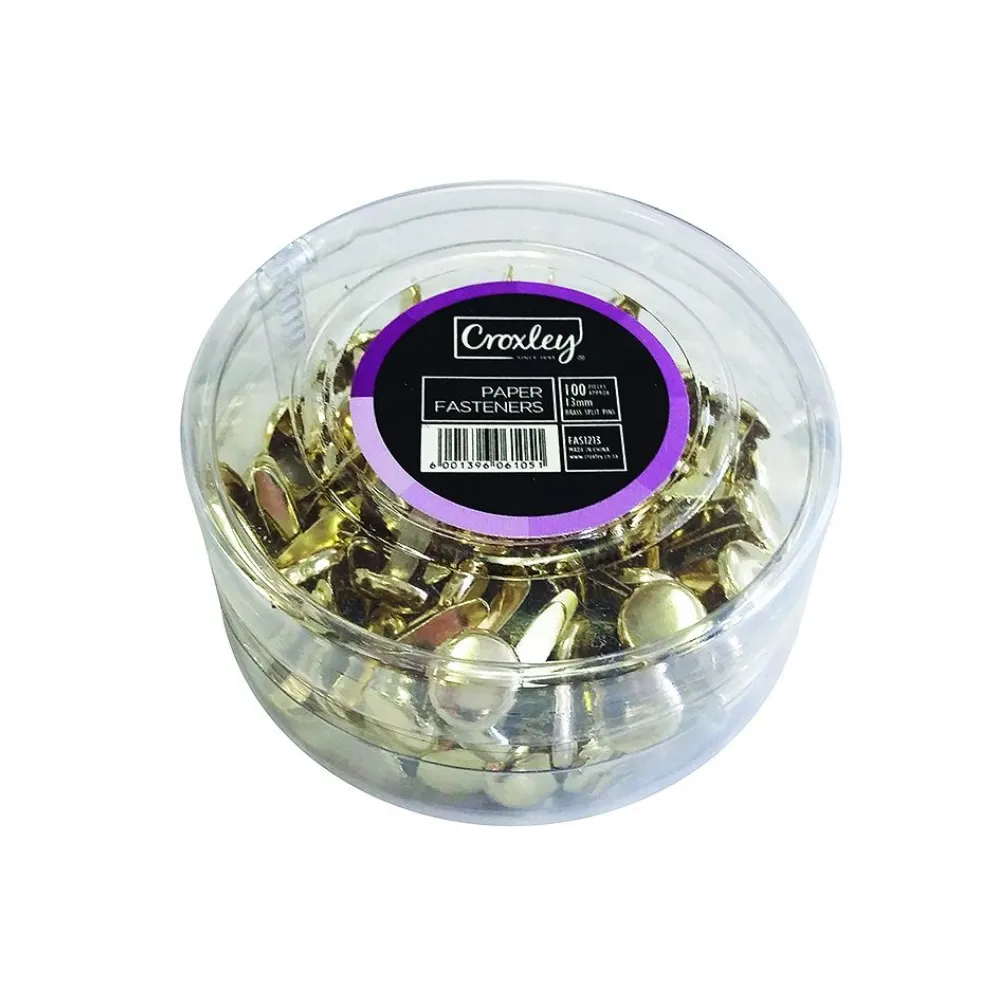 Fasteners Split Pins Brass 13mm 100`s - Croxley