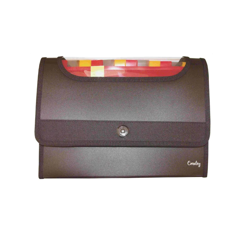 [6001396061716] Concertina File 12 Div Black - Croxley 
