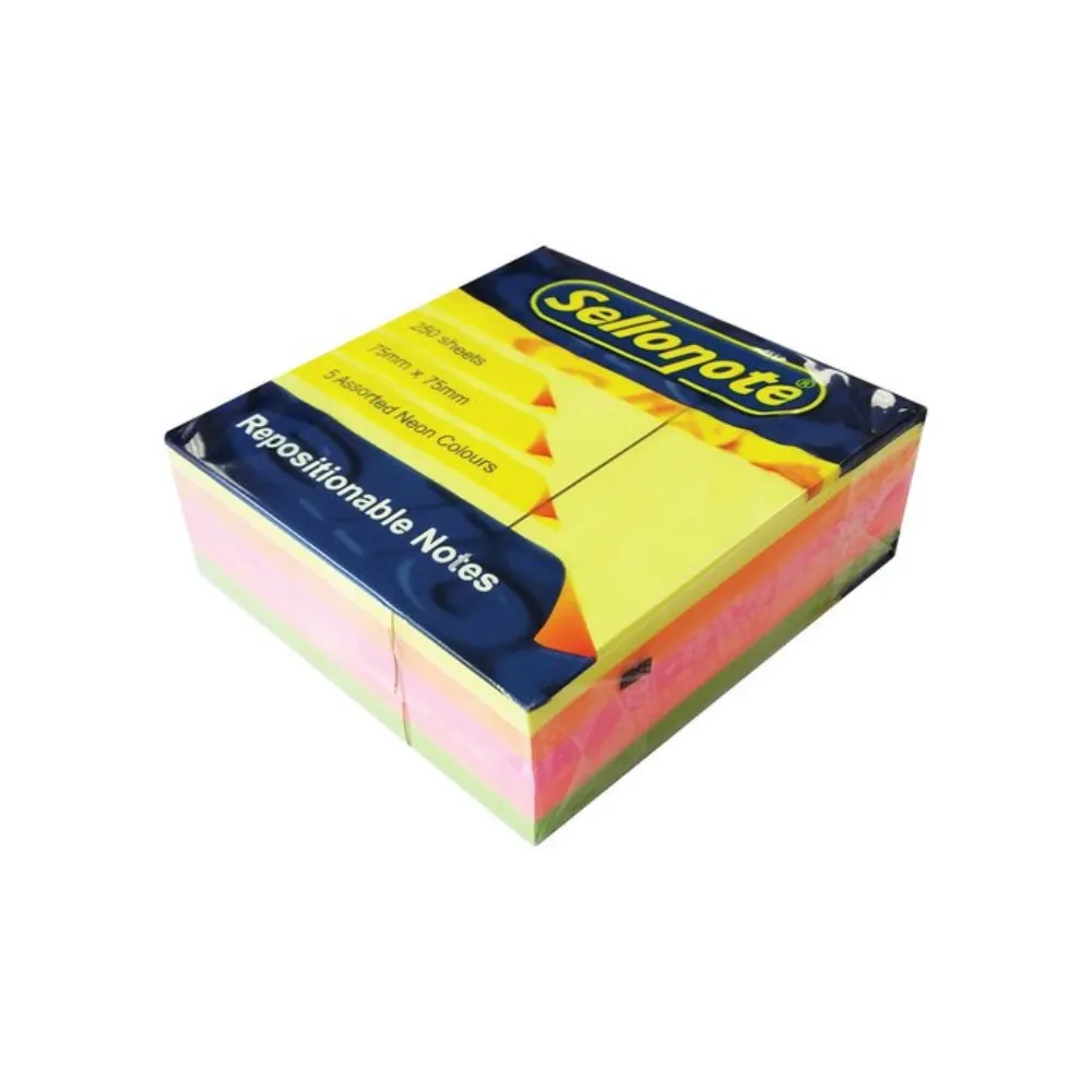 Sello Note Neon Cube 75x75 250 Sht