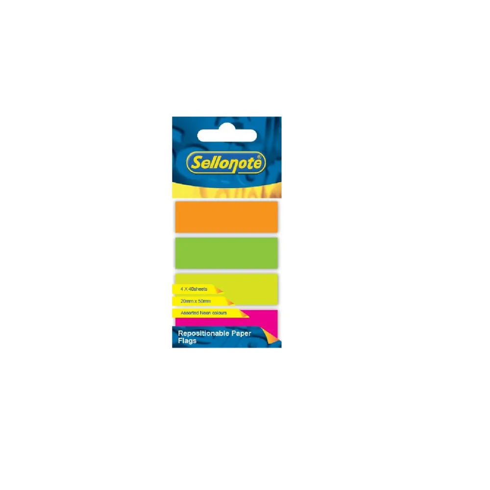 [6001396065783] Sellonote Ass Neon Strips 50x20mm 