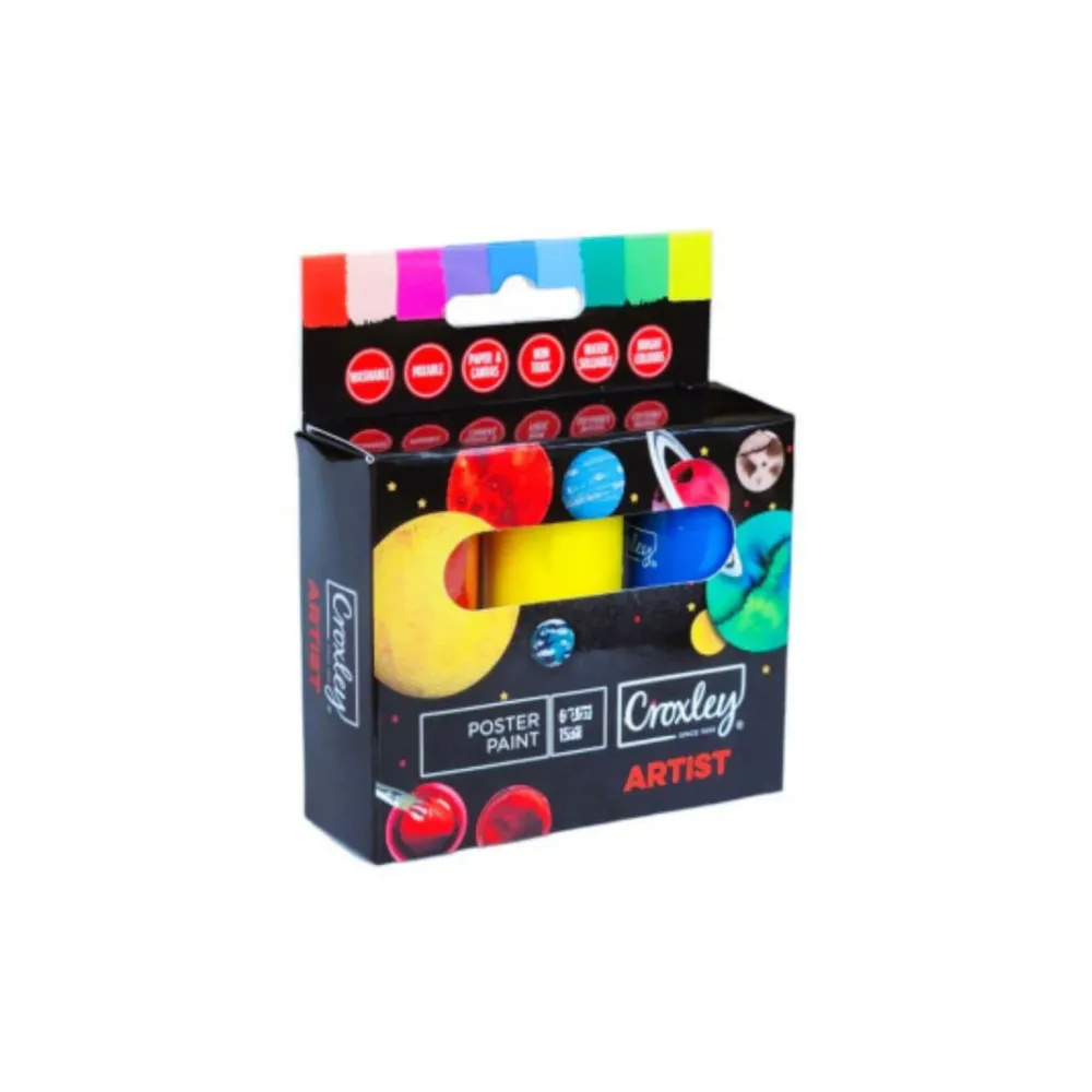 [6001396074891] Croxley Powder Paints Assorted 4x100gsm