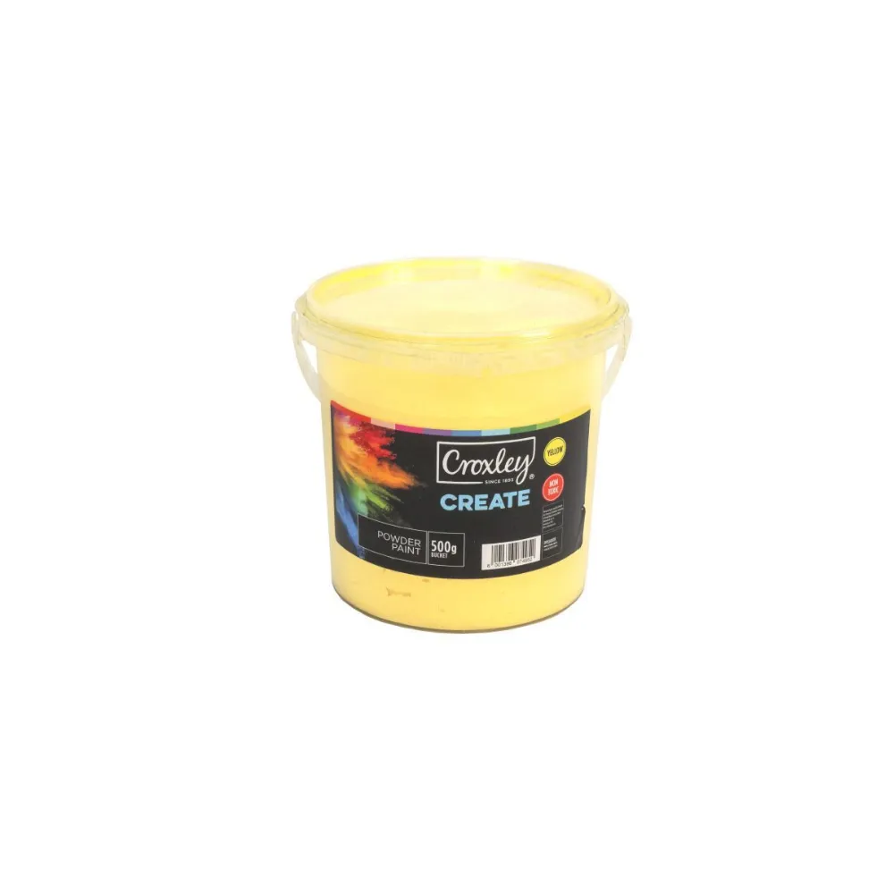 [6001396074952] Powder Paint Croxley 500gsm Bucket - Yellow