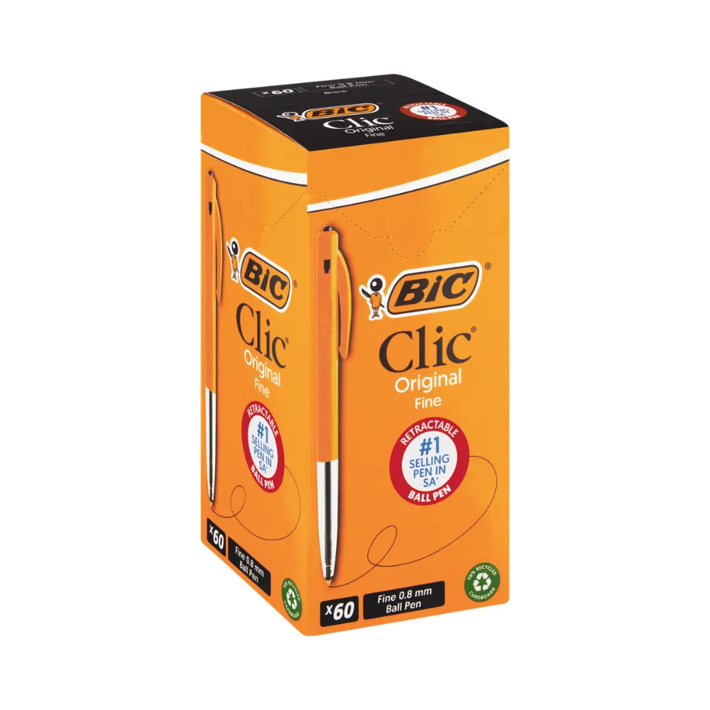 Pen Bic Clic Fine Black 60`s
