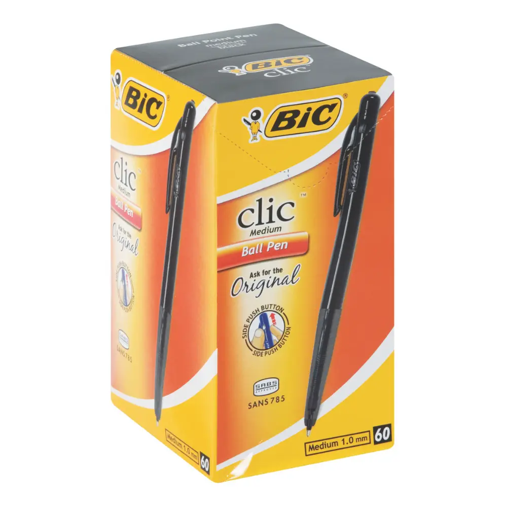 [6001539175065] Pen Bic Clic Med Black 60`s 