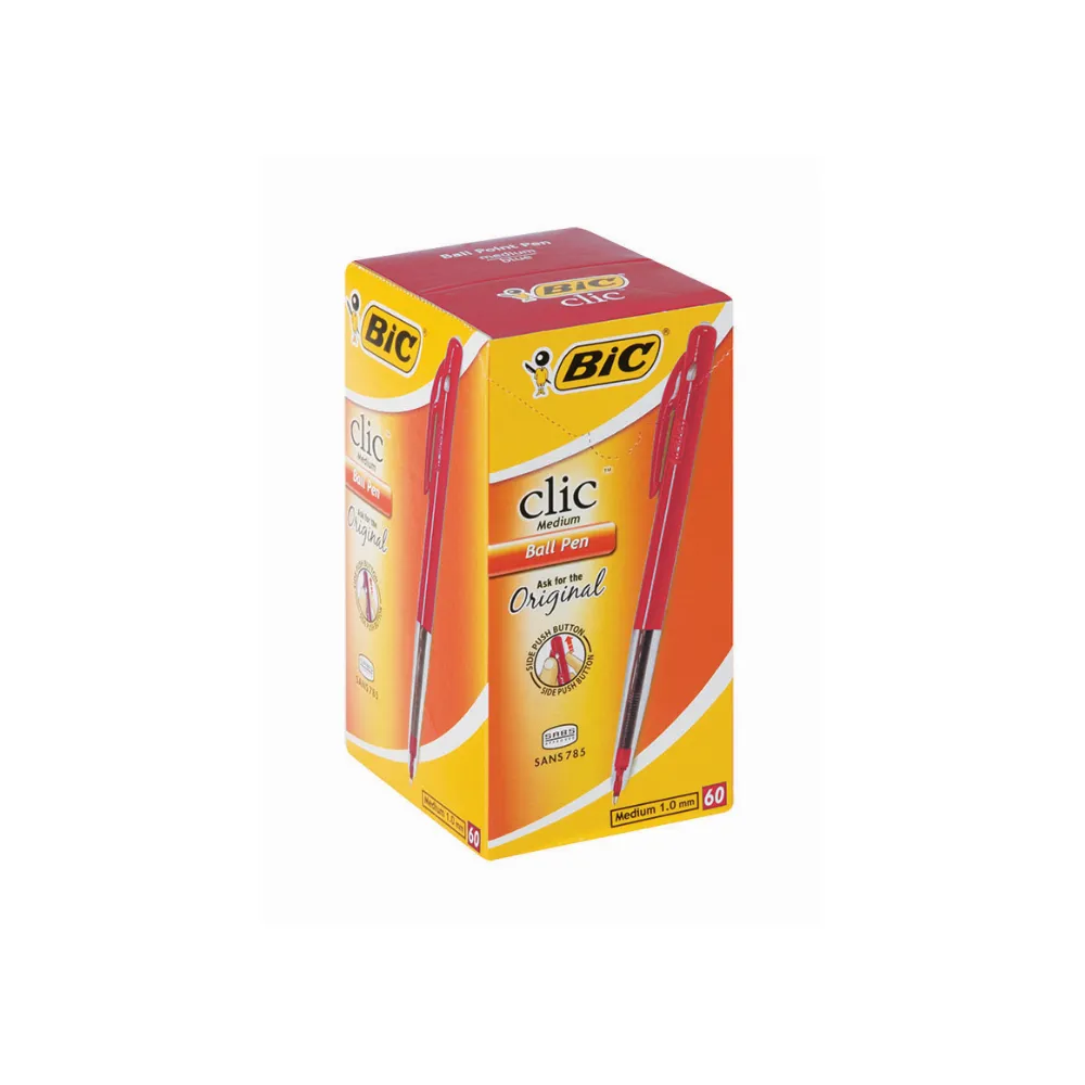[6001539175072] Pen Bic Clic Med Red 60`s