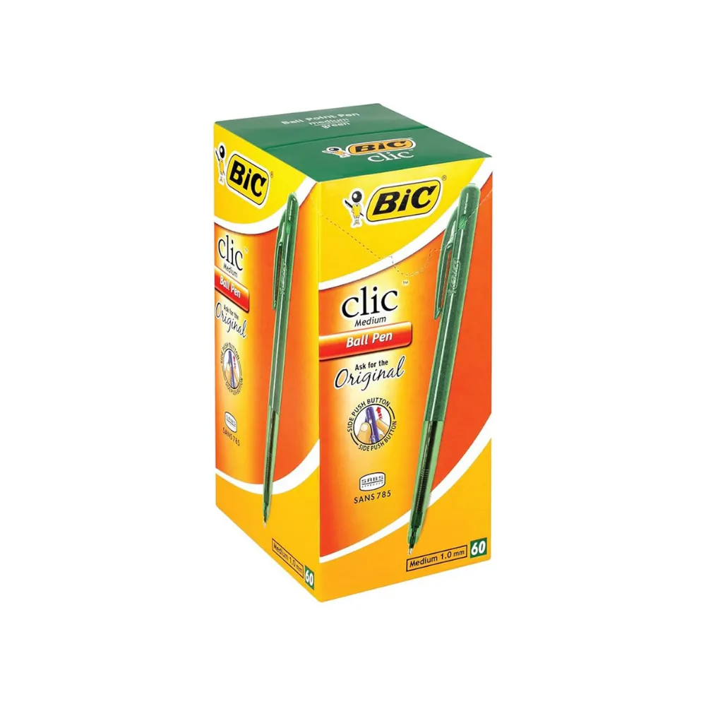 [6001539175089] Pen Bic Clic Med Green 60`s