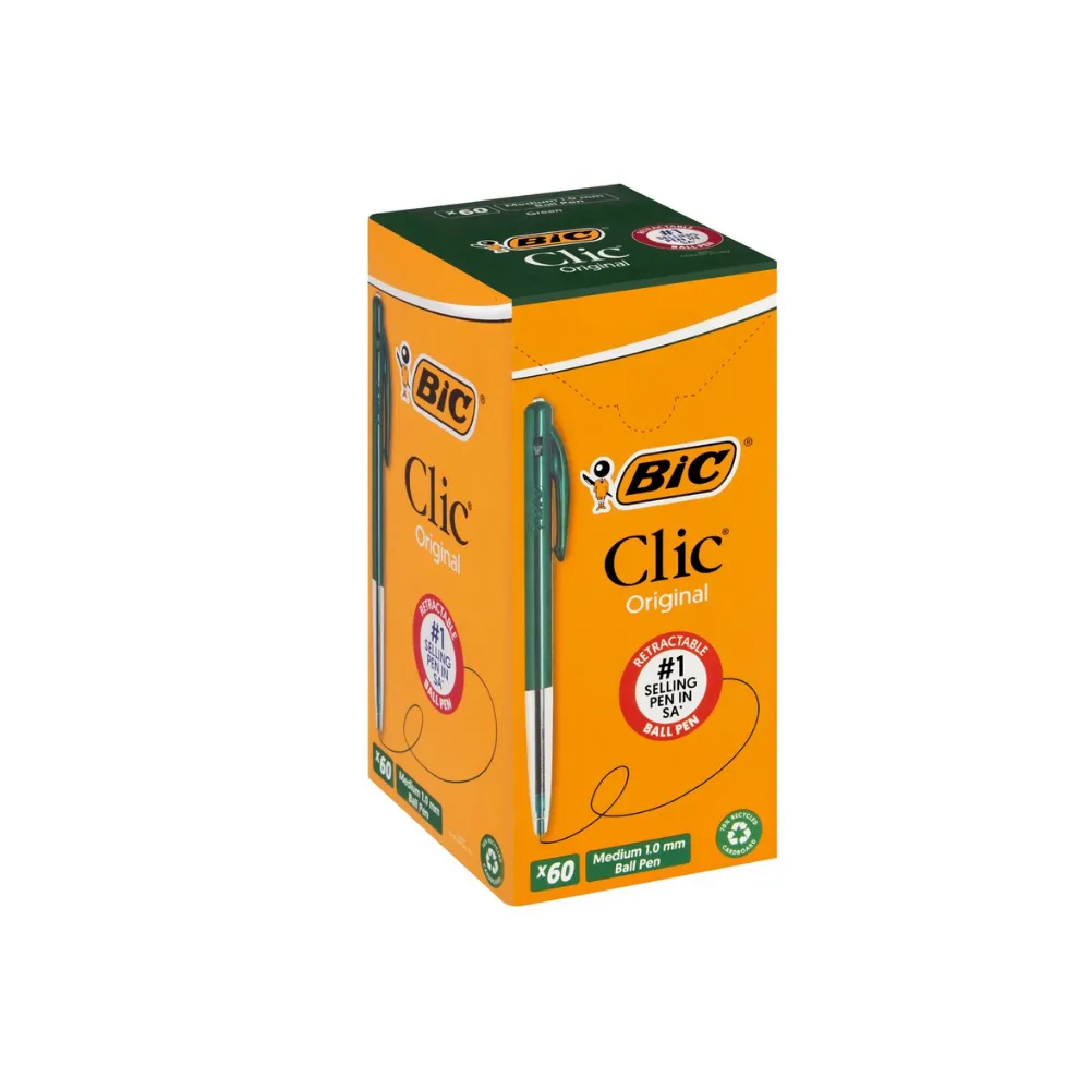 [6001539185217] Pen Bic Orange Fine Green 60`s