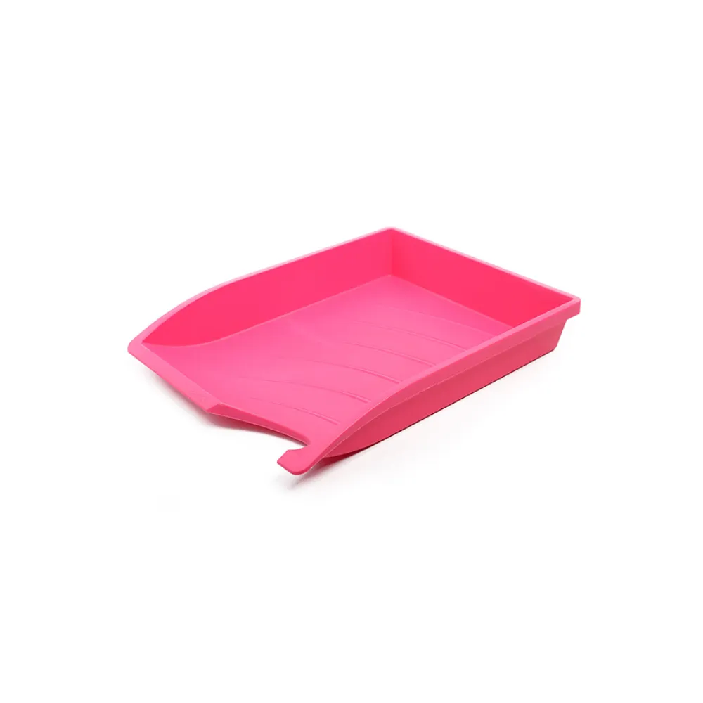 [6001830007805] Desk Letter Tray Pink Optima - Bantex