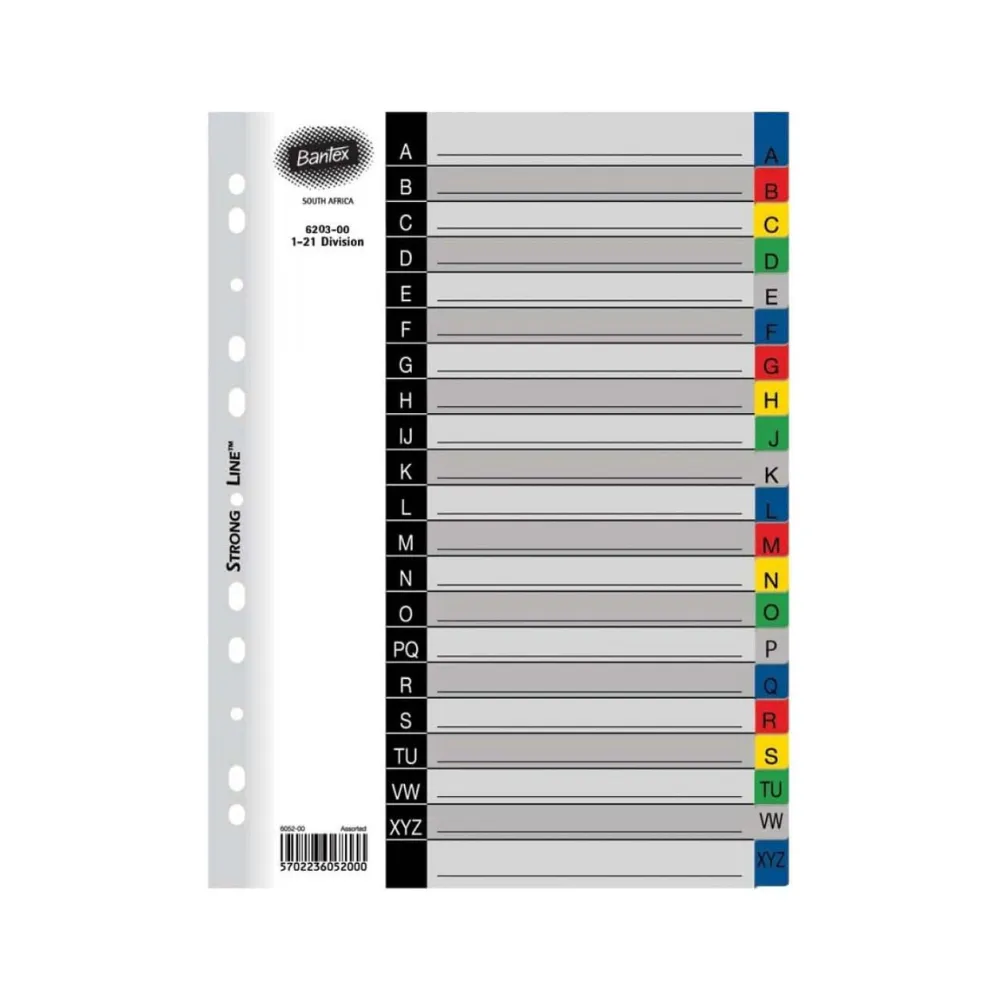 [6001830008765] Index Divider A-Z - Bantex