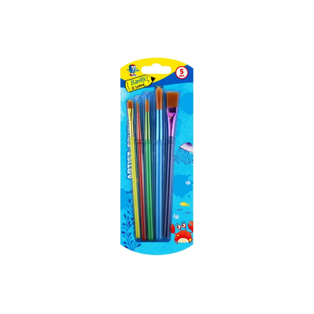 [6001830008895] Paint Brushes Assorted 5pc - Bantex 