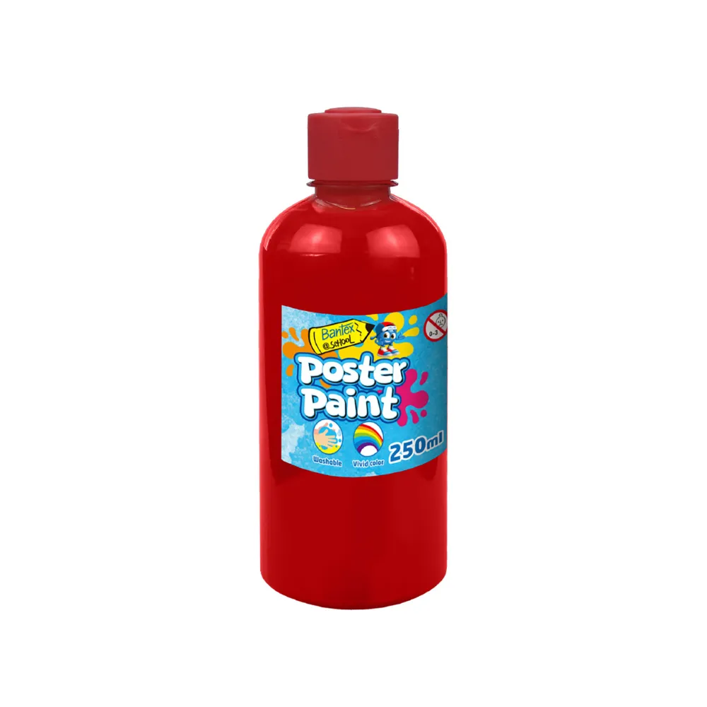 [6001830009250] Poster Paint 250ml Red - Bantex 