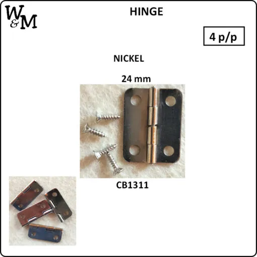 Hinges Medium 24mm Nickel 4p/p - Disc