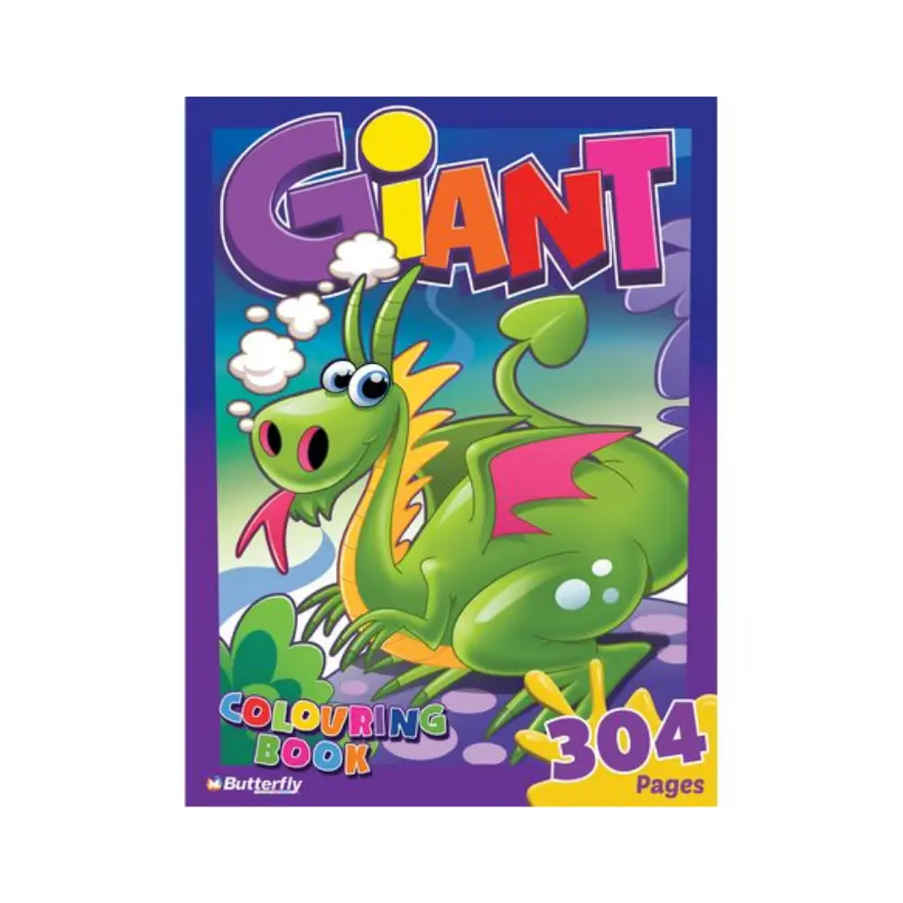 [6002242014818] Colouring Book 304p Giant - Butterfly