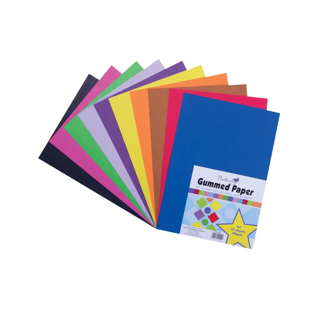 [6002242021441] Paper Gummed A4 10`s 90gsm - Butterfly