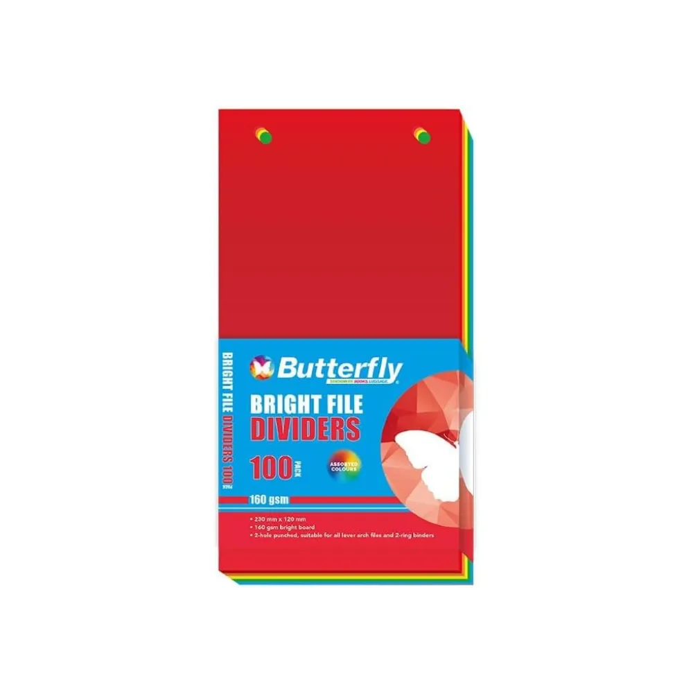 [6002242069016] File Divider 160g Bright mixed 100 - Butterfly