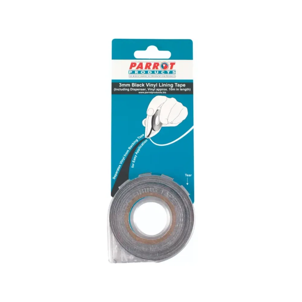 [6002305003551] Vinyl Lining Tape 10m 3mm Black - Parrot