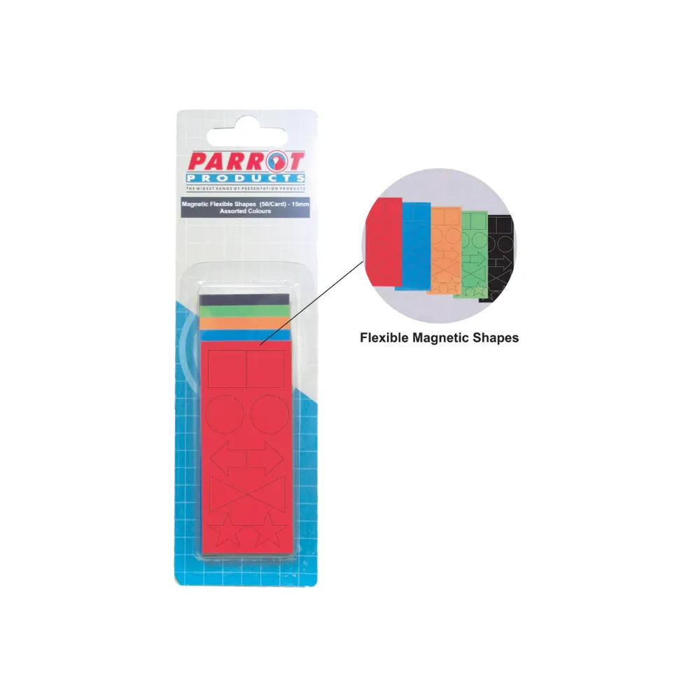 [6002305004367] Magnetic Flexible Shapes 15mm Assorted - Parrot 
